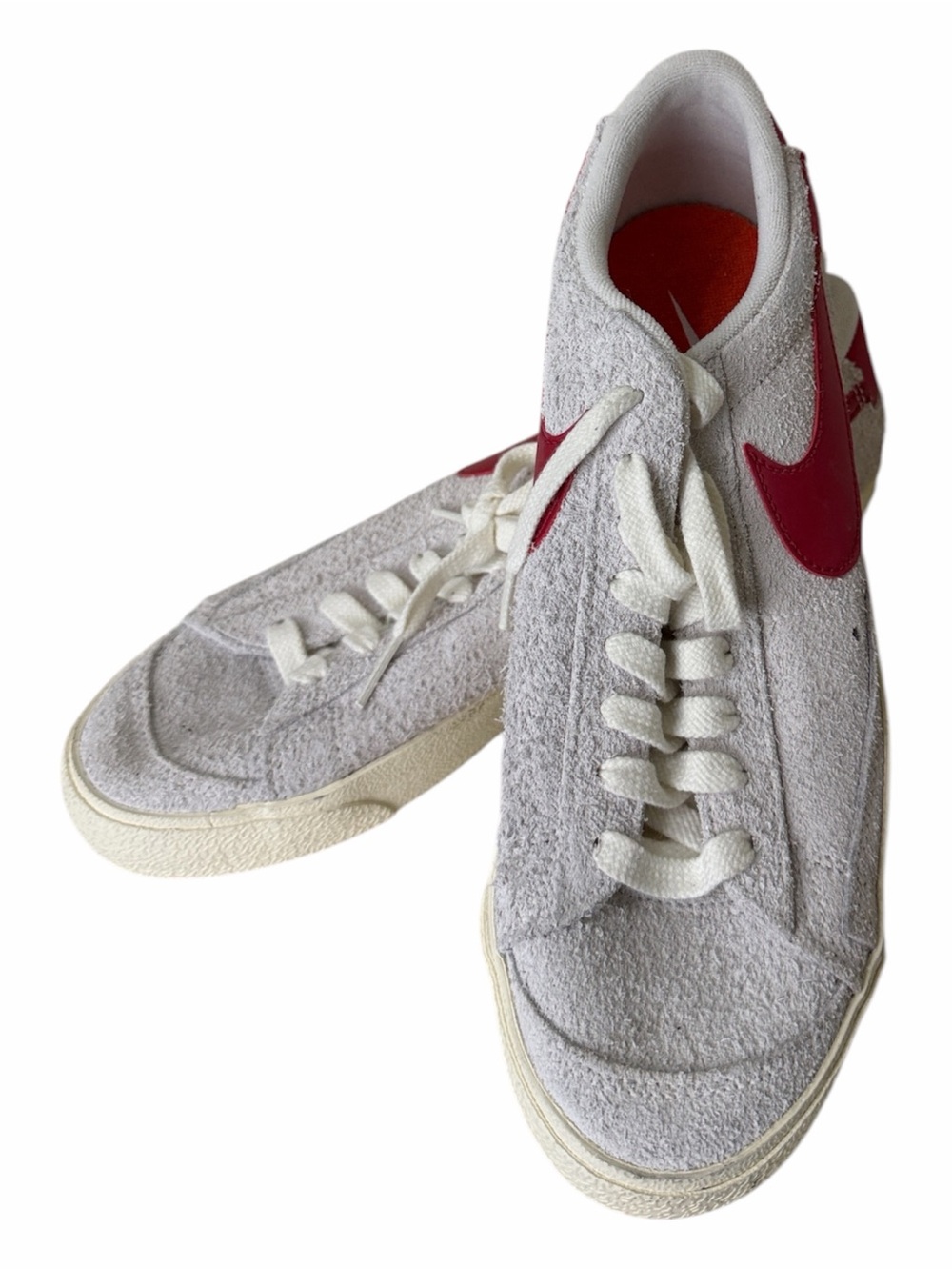 Nike White Terrycloth Blazer Low with Pink Swoosh